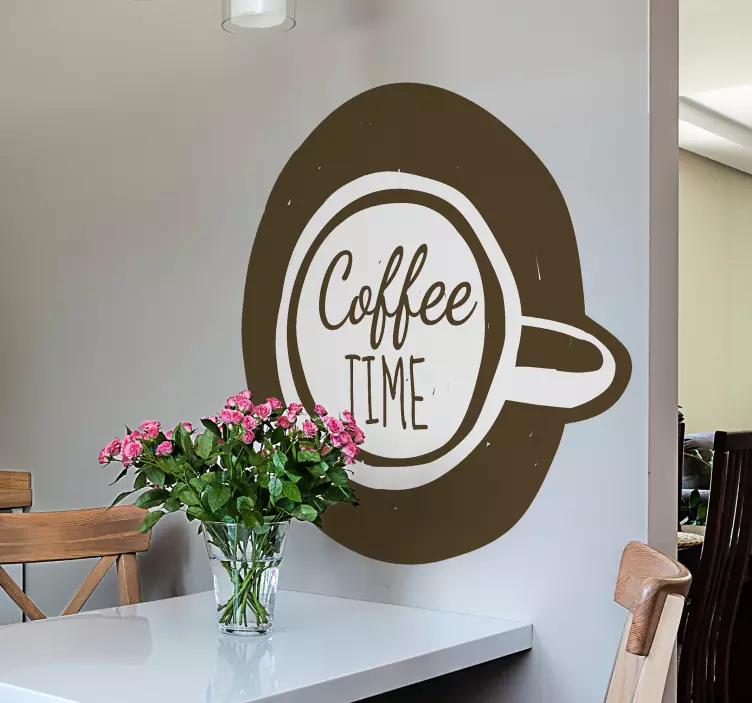 Coffee drink vinyl sticker - TenStickers