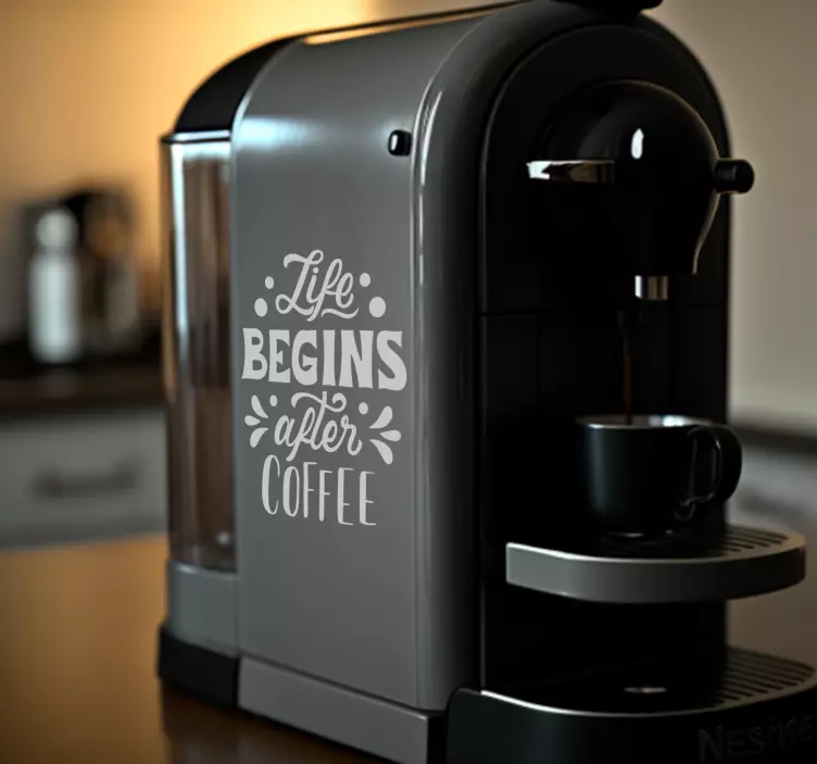Coffee Quote appliance stickers - TenStickers