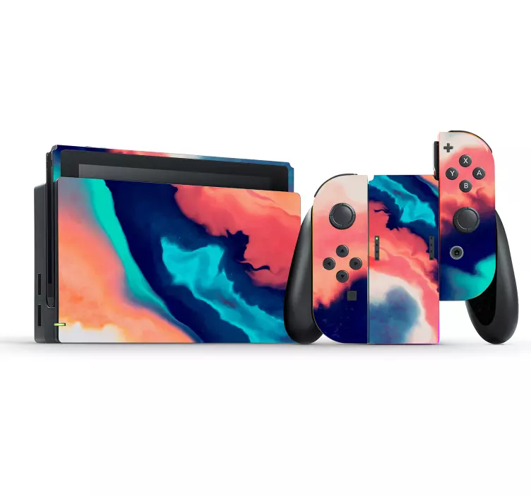 Colored stains nintendo sticker - TenStickers