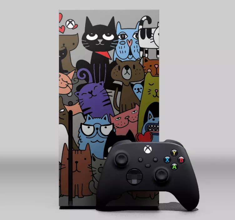 Colorful Cat Collection xbox wrap - TenStickers