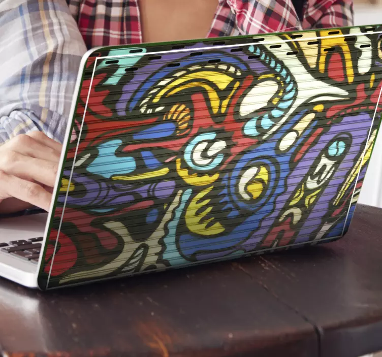 Colorful graffiti laptop skins decal - TenStickers