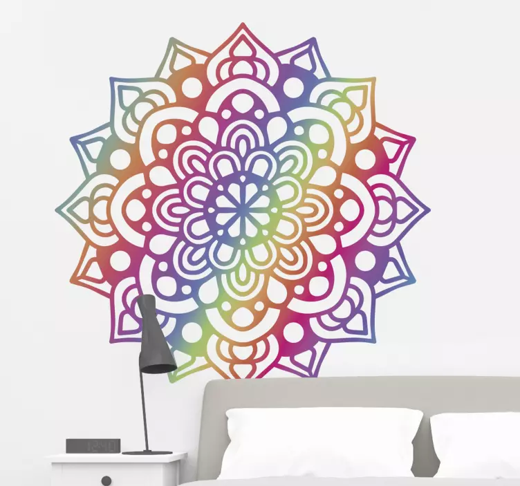 Colorful mandala design decoration wall sticker - TenStickers