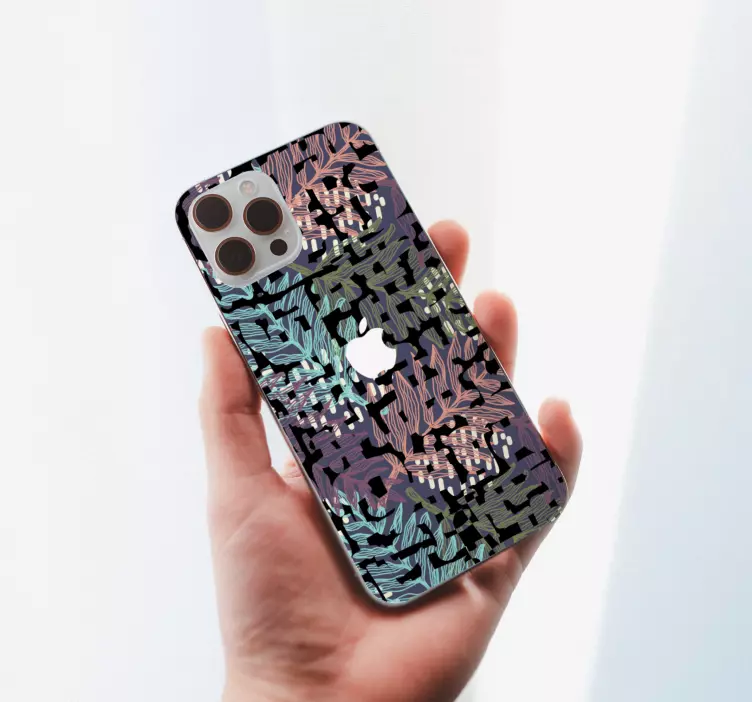 Colorful original splashy flora iPhone decal - TenStickers