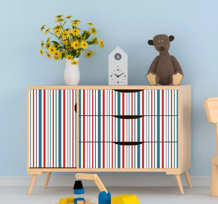 Colorful Striped Appearance decoration wall sticker - TenStickers