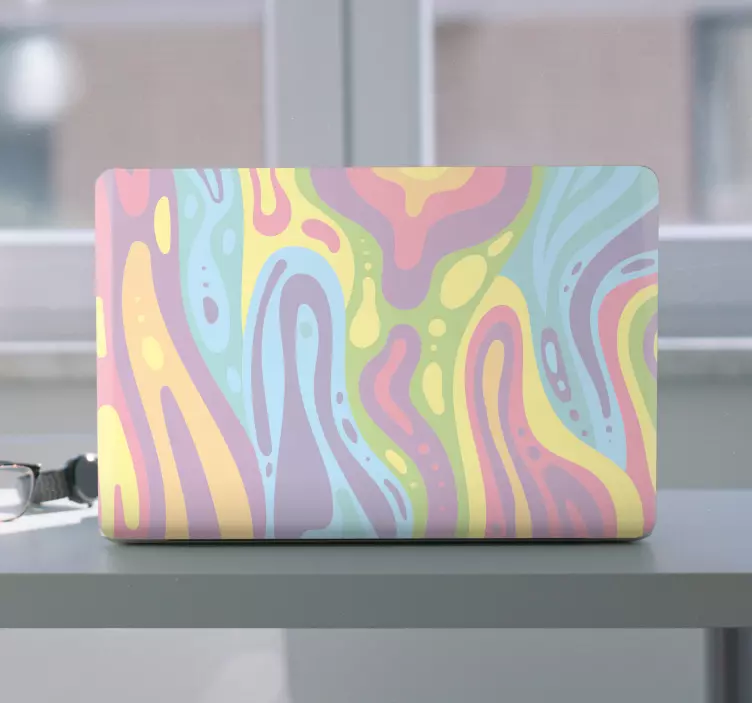 Colourful lava lamp effect laptop skins - TenStickers