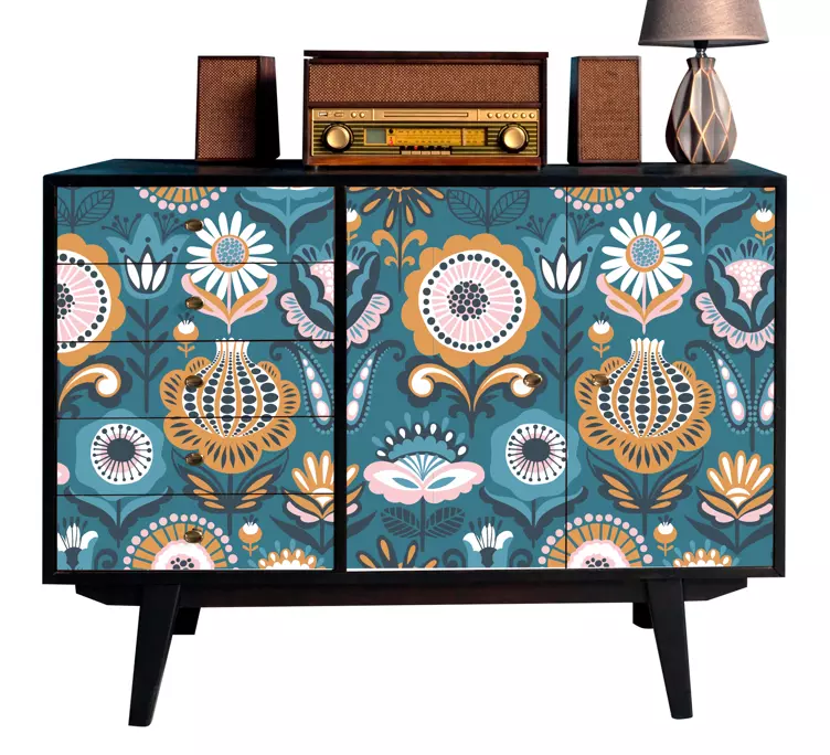 Traditional polish flower furniture sticker - TenStickers