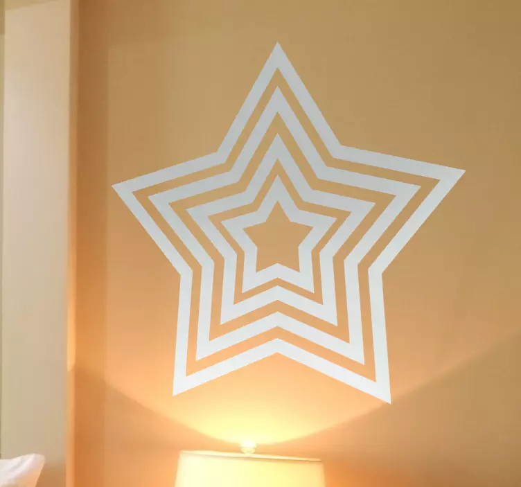 Concentric Star layered Sticker - TenStickers