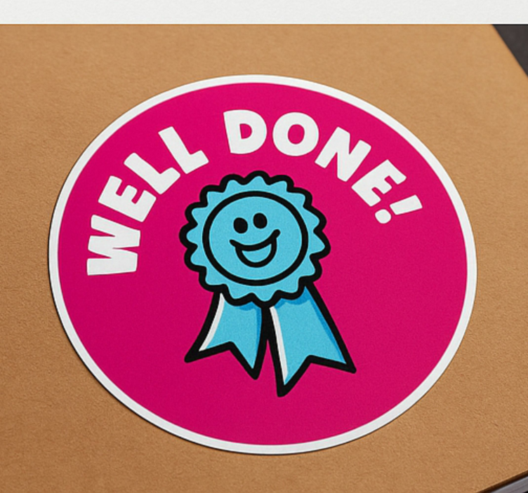 Congratulation set illustration sticker - TenStickers