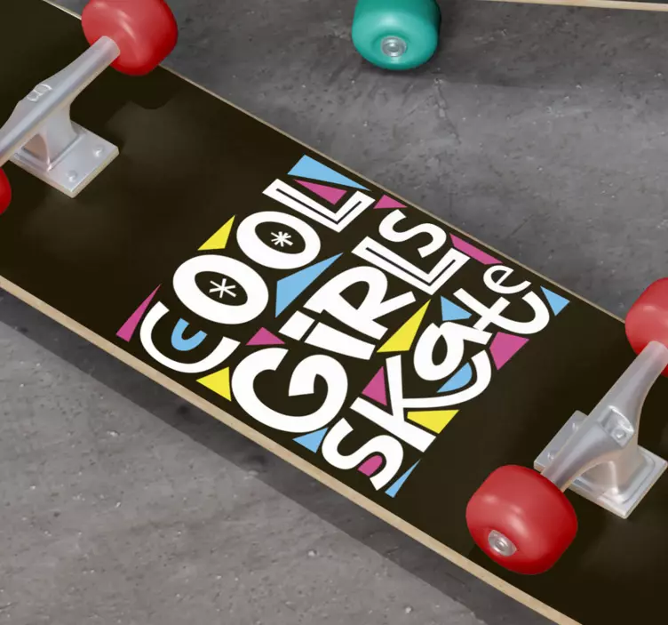 Cool Girls Skateboard sticker - TenStickers