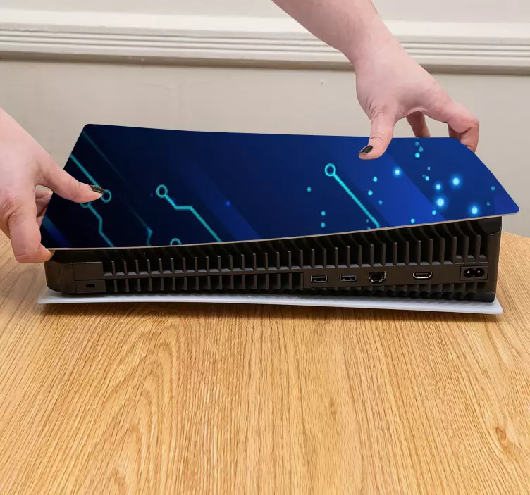 Copy space blue circuits  PS5 sticker - TenStickers