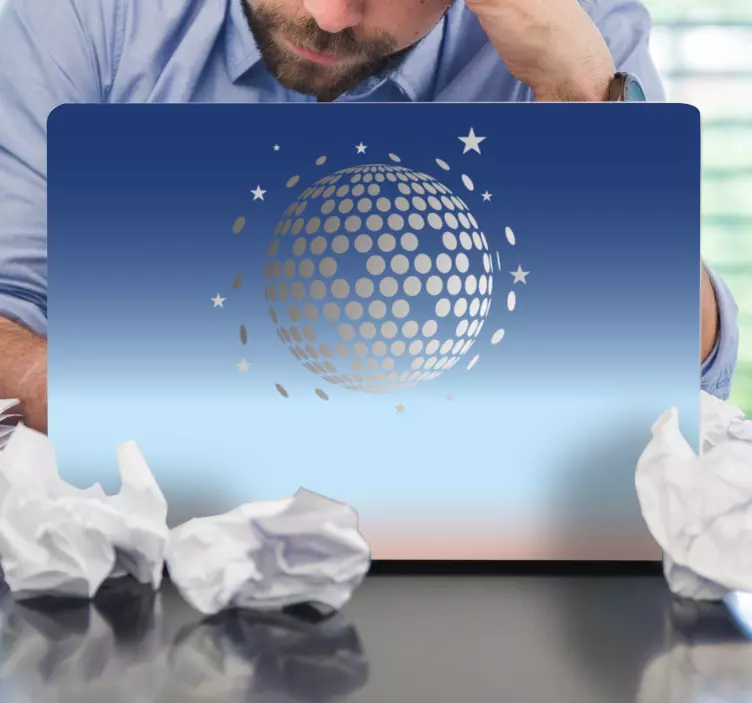 Cosmic Sphere Overlay laptop skin - TenStickers