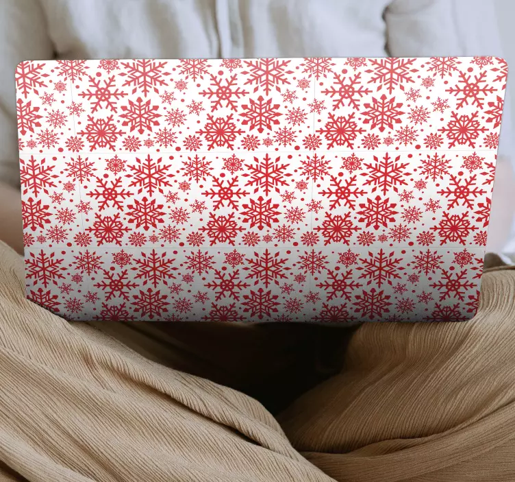 Crimson Snowflake Motif laptop skin - TenStickers