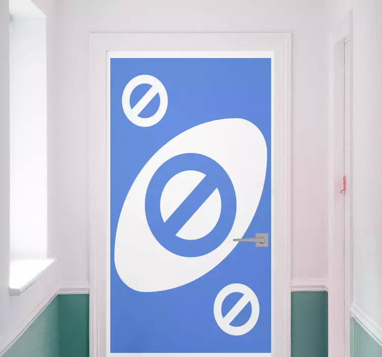 Crisp Circular Design door sticker - TenStickers