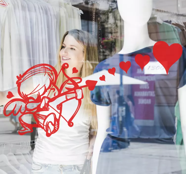 Cupid's arrow valentine´s day sticker - TenStickers