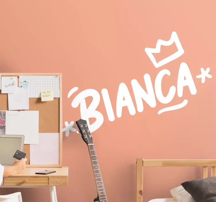 Custom Name Crown teenage wall decals - TenStickers