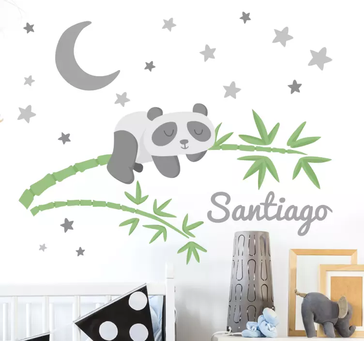 Custom Panda Illustration Sticker - TenStickers