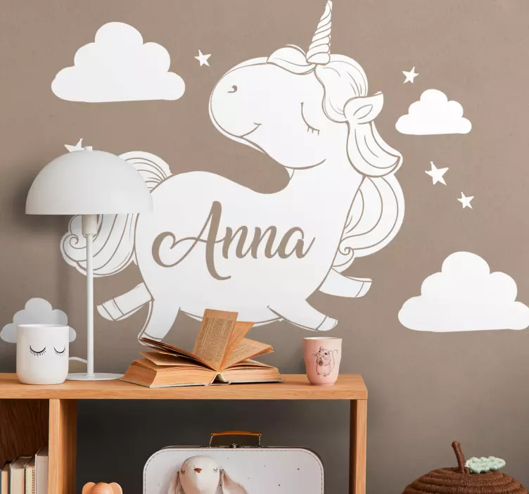 Custom Unicorn Design wall stickers for kid - TenStickers