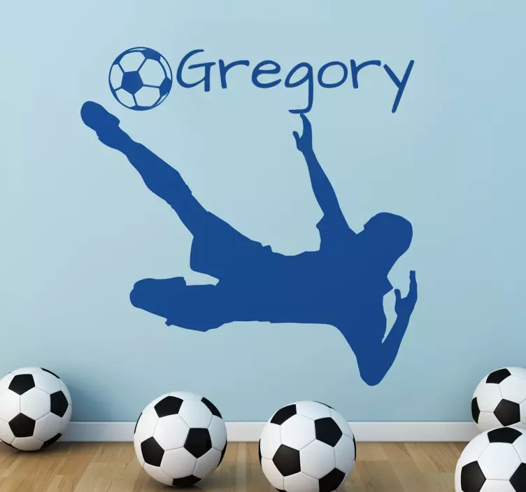 Customisable Football Player decorative vinyl - TenStickers