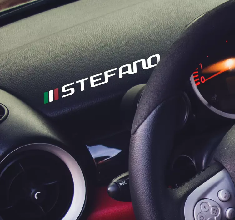 Customizable dashboard car sticker Car Sticker - TenStickers