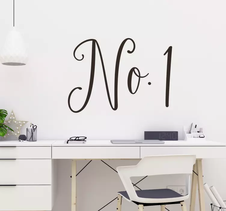 customizable number wall sticker - TenStickers