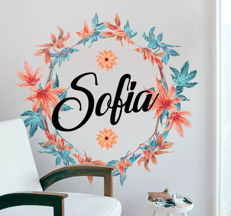 Customized Botanical Arrangement nature wall sticker - TenStickers