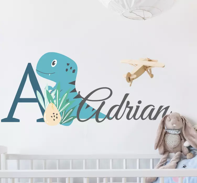 Cute animal dino childrens bedroom wall sticker - TenStickers