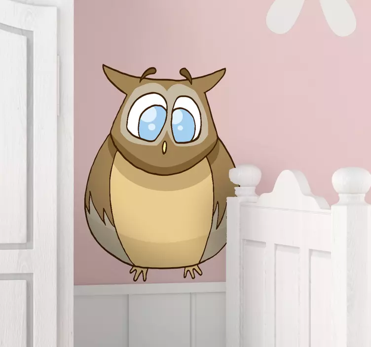 Cartoon owl bird wall sticker - TenStickers
