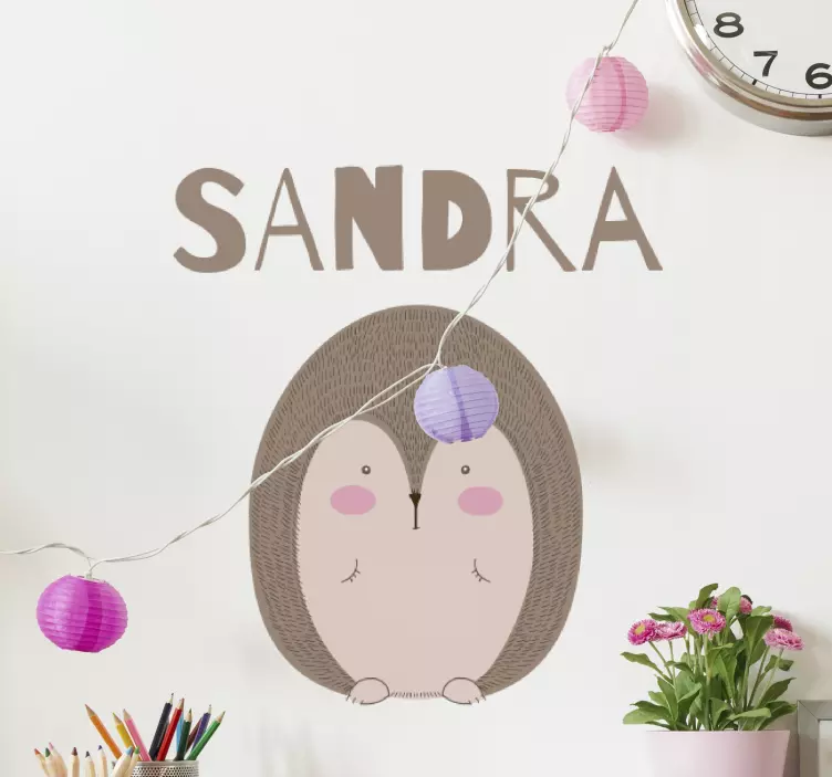 Cute Hedgehog Character pet wall art - TenStickers