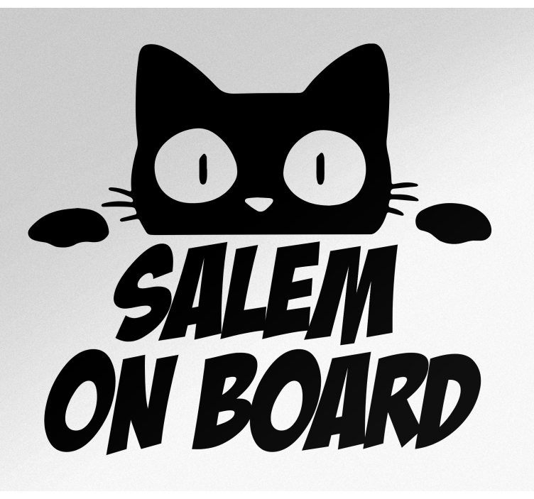 Cute monocolor cat peeking Car Sticker - TenStickers