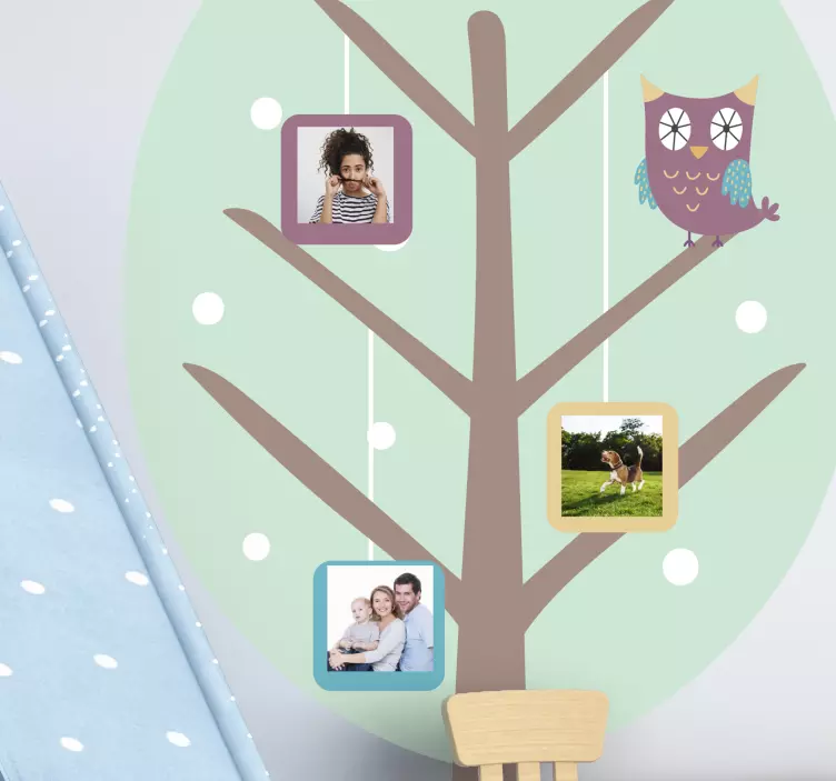 Cute Owl Tree wall stickers for kid - TenStickers
