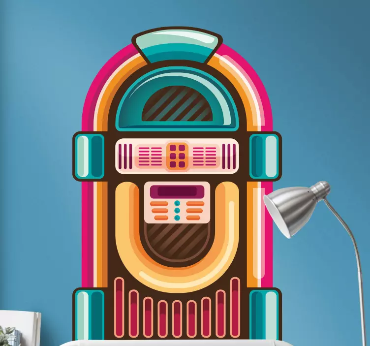 Decorative Jukebox Future pop music decal - TenStickers