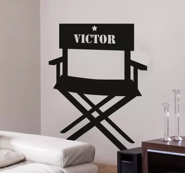 Director's Chair Customisable Sticker - TenStickers