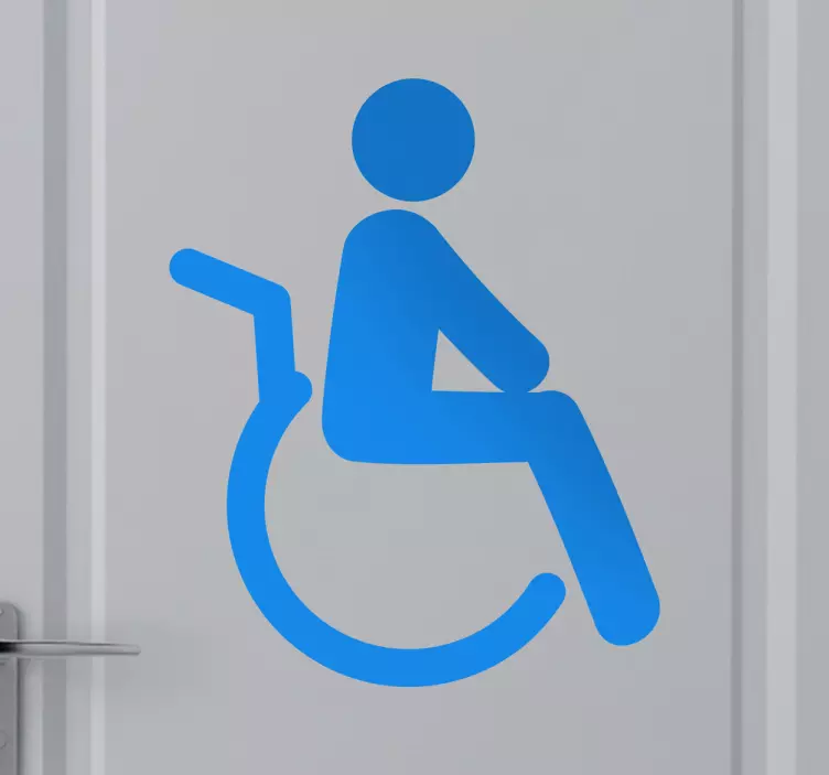 Disabled person icon door sticker - TenStickers