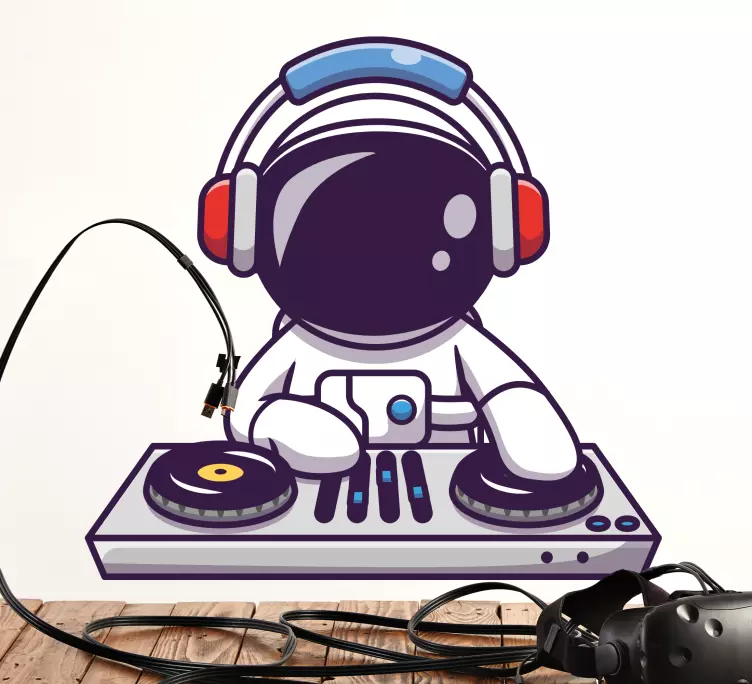 Dj astronaut  Teenage Wall decals - TenStickers
