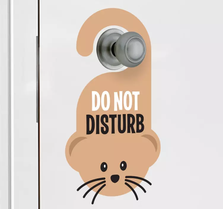 Do Not Disturb Mouse Kids Sticker - TenStickers
