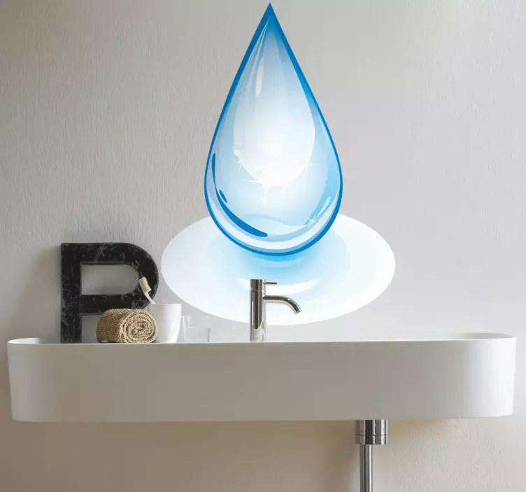 Drop of Water Decorative Sticker - TenStickers