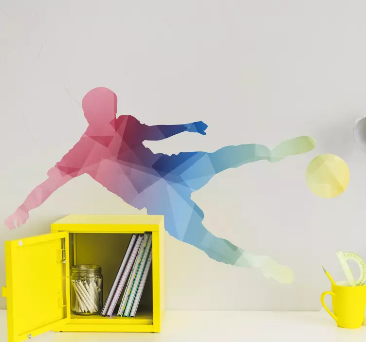 Dynamic Football Movement sports wall sticker - TenStickers