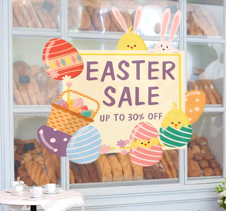Easter deals  window sticker - TenStickers