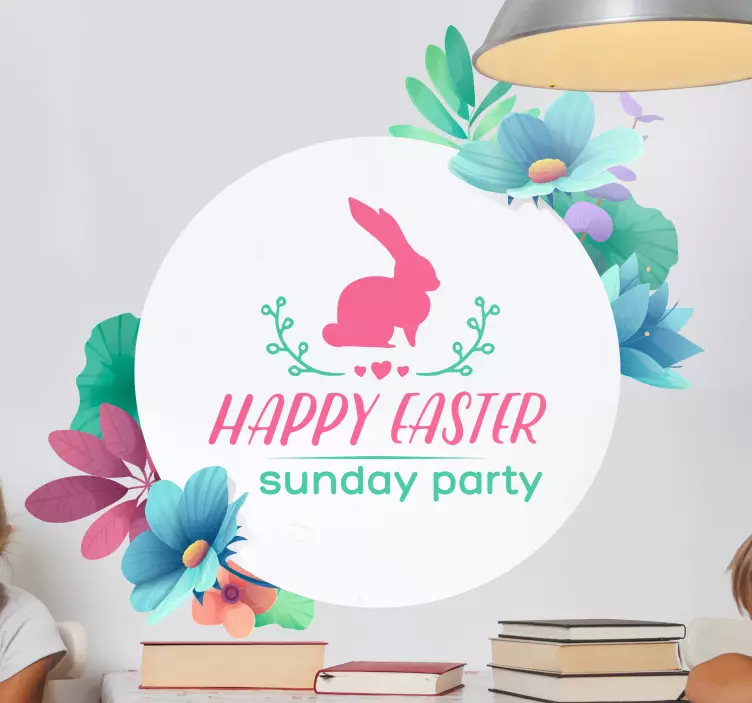 Easter Sunday party wall sticker - TenStickers