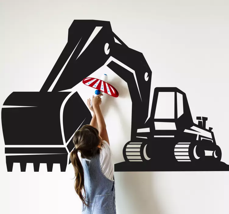 Educational wall sticker construction equipment theme - TenStickers