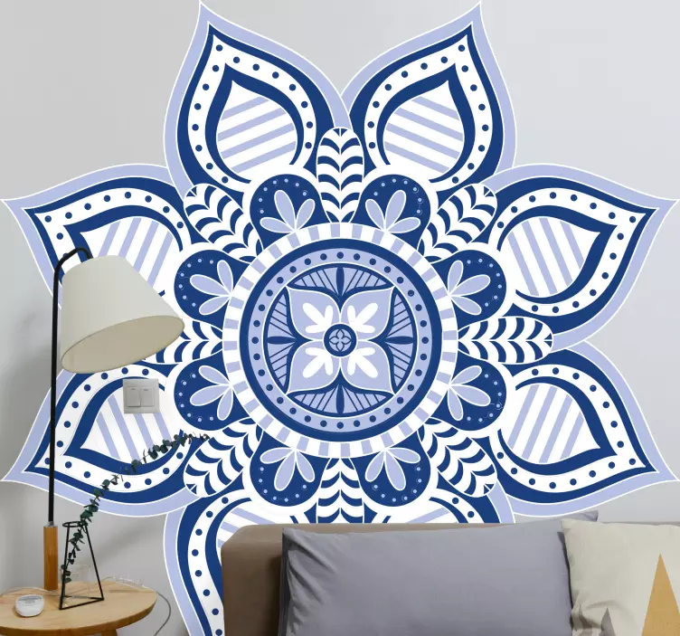 Elaborate floral motif flower wall sticker - TenStickers