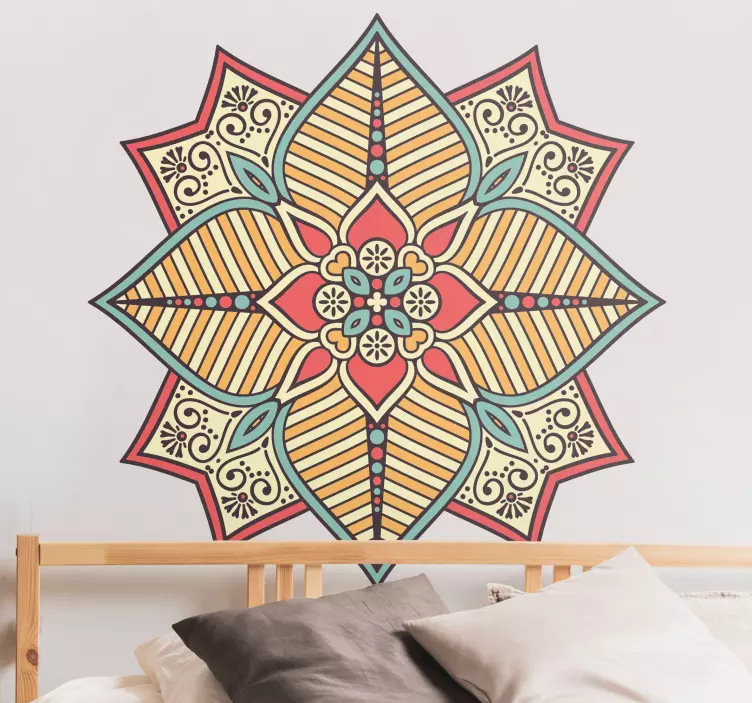 Elaborate Geometric Motif decoration wall sticker - TenStickers
