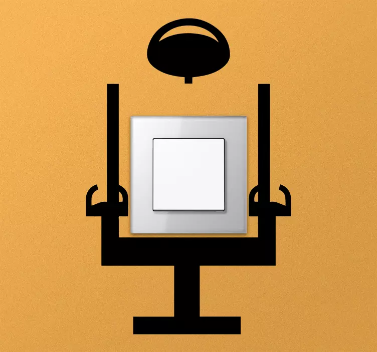 Electric chair switch light switch sticker - TenStickers