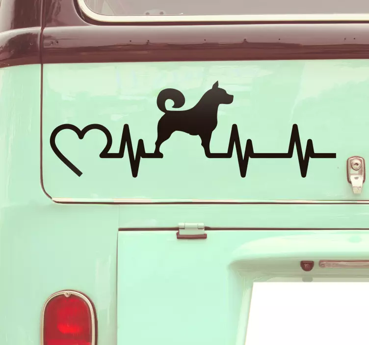 Electrogram Dog Car Sticker - TenStickers