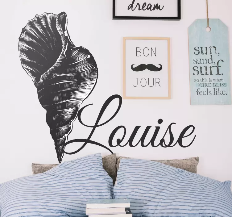 Elegant shell typography teenage wall decals - TenStickers