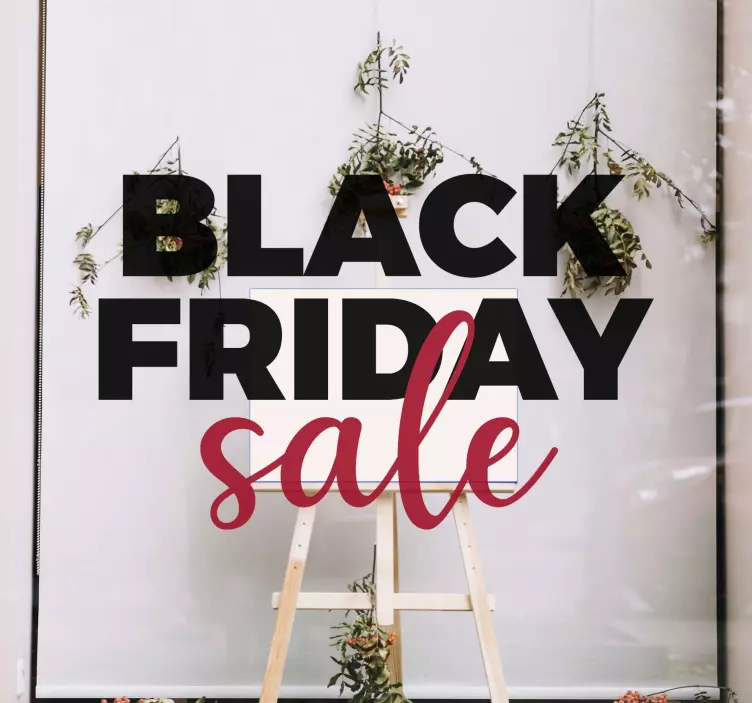 elegant style black friday sale window decal - TenStickers