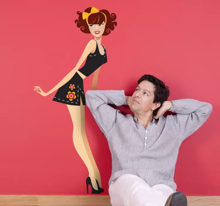 Elegant Woman Wall Sticker - TenStickers