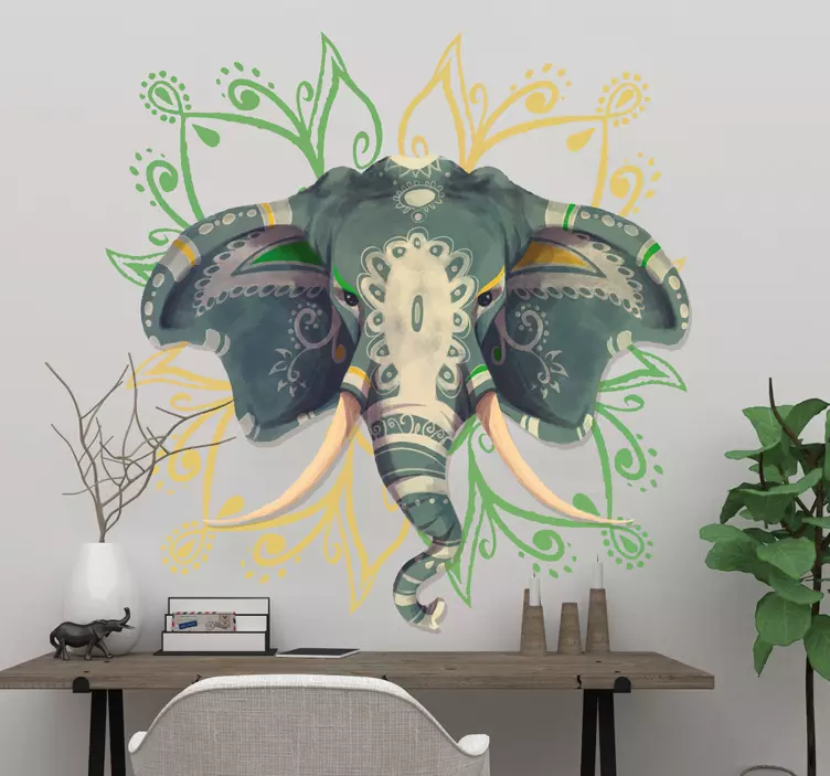 Elephant Decorative Wall Sticker - TenStickers