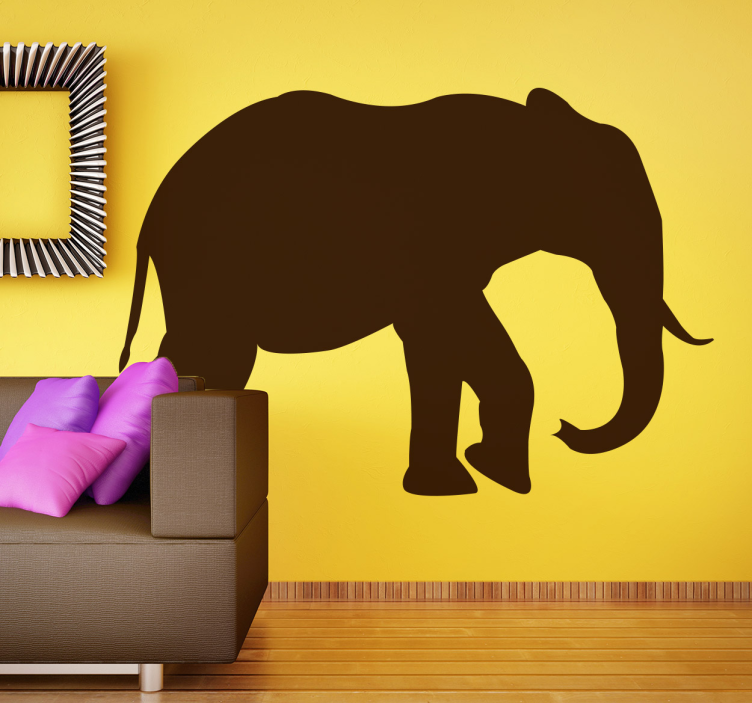 Elephant Silhouette Wall Sticker - TenStickers