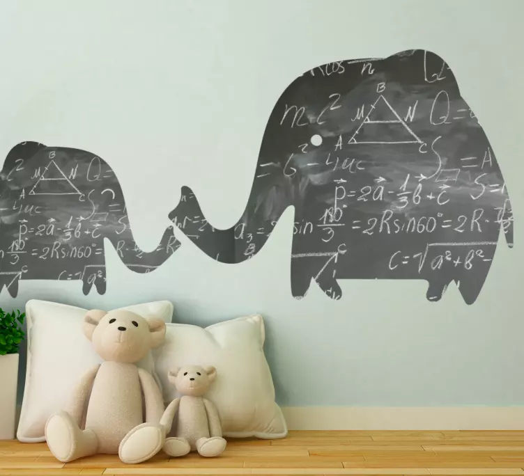 Elephants family nice design write on sticker - TenStickers